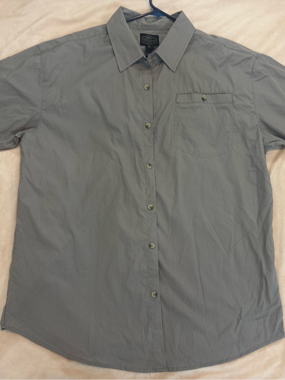 Canyon Guide Short Sleeve Button-Up Shirt in Gray XL